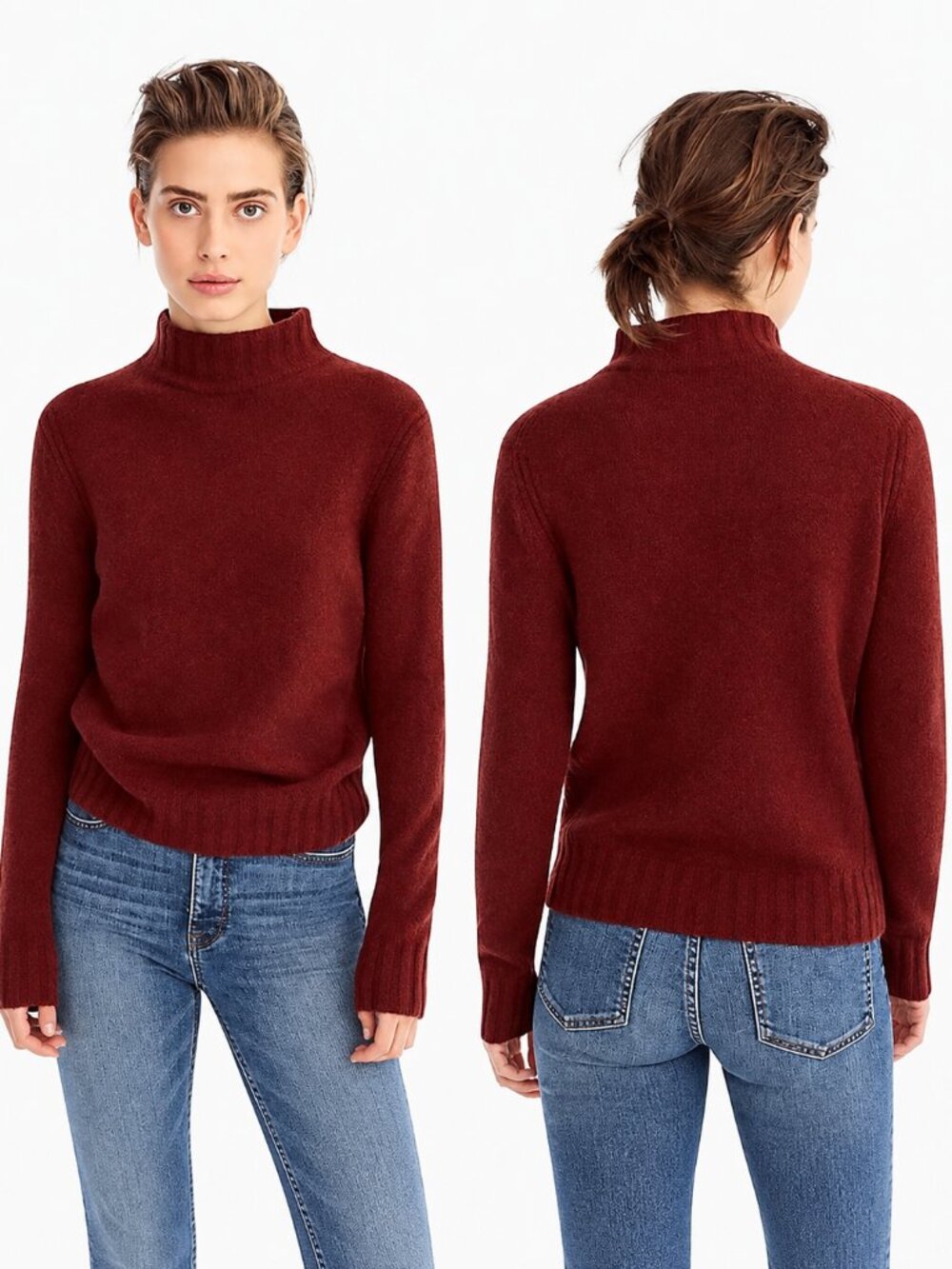 J. Crew Supersoft Olive Green Merino Alpaca Mockneck Sweater - M/L - Picture 14 of 14